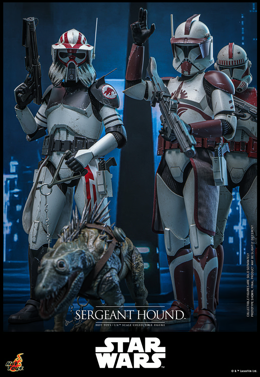 Star Wars: The Clone Wars - Figura de acción coleccionable del Sargento Hound a escala 1:6