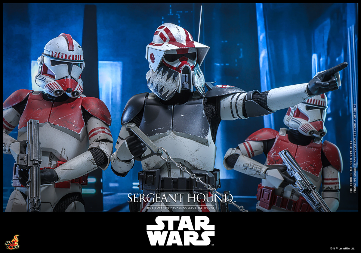 Star Wars: The Clone Wars - Figura de acción coleccionable del Sargento Hound a escala 1:6