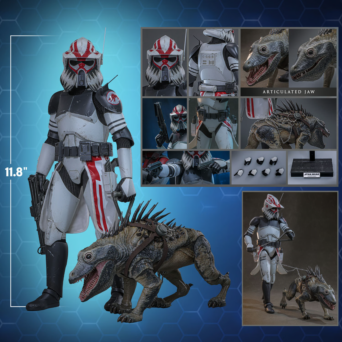 Star Wars: The Clone Wars - Figura de acción coleccionable del Sargento Hound a escala 1:6