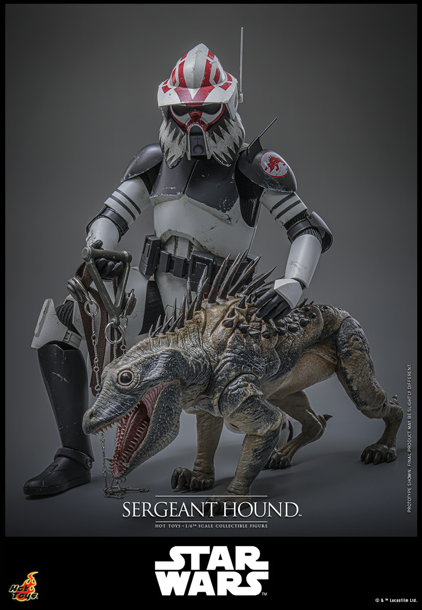 Star Wars: The Clone Wars - Figura de acción coleccionable del Sargento Hound a escala 1:6