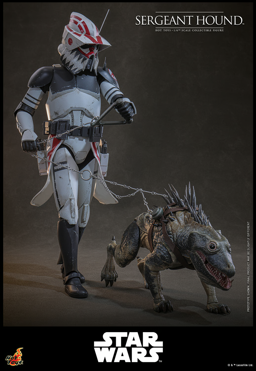 Star Wars: The Clone Wars - Figura de acción coleccionable del Sargento Hound a escala 1:6