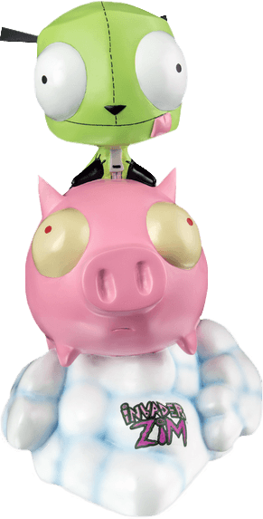 Invader Zim - GIR on Pig Statue Statue by Ikon Collectables | Titan Pop Culture