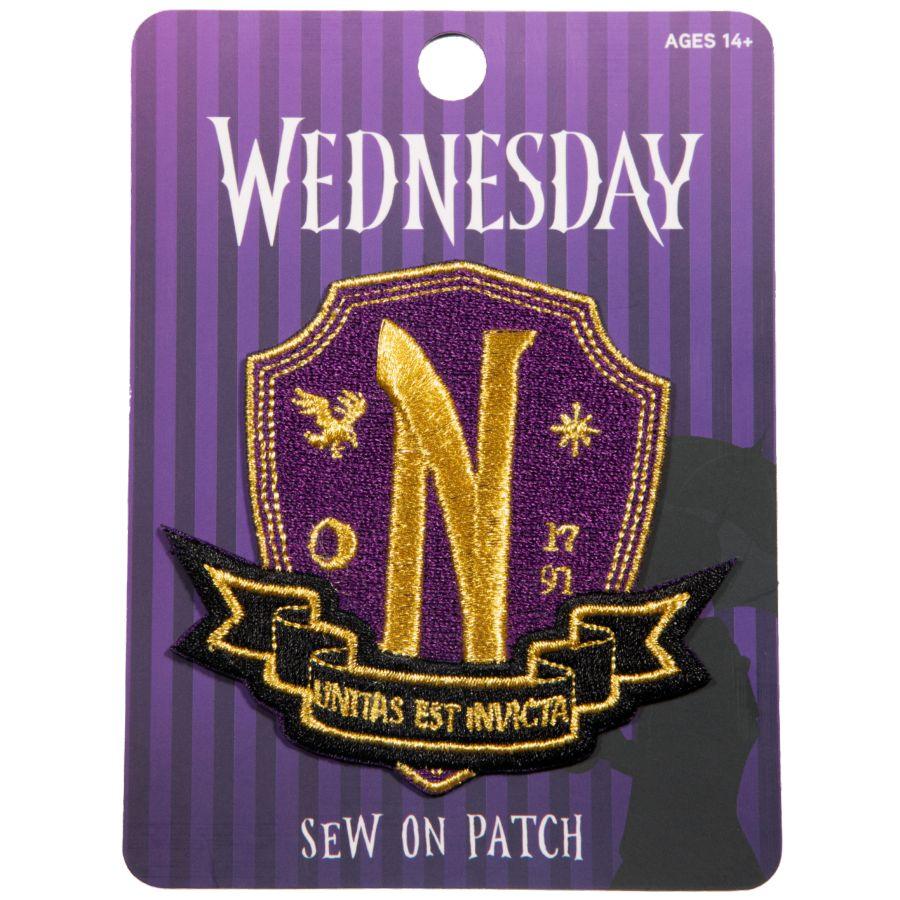 IKO1959 Wednesday - Nevermore School Purple and Gold Logo Patch - Ikon Collectables - Titan Pop Culture