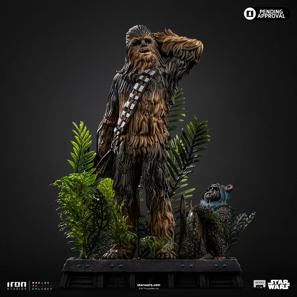 Star Wars - Chewbacca & Tokkat 1:10 Scale Statue