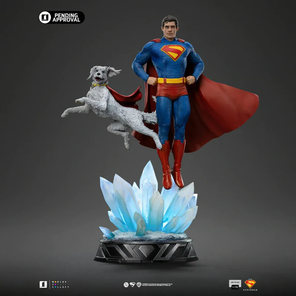 Superman (2025) - Estatua de Superman y Krypto a escala 1:10