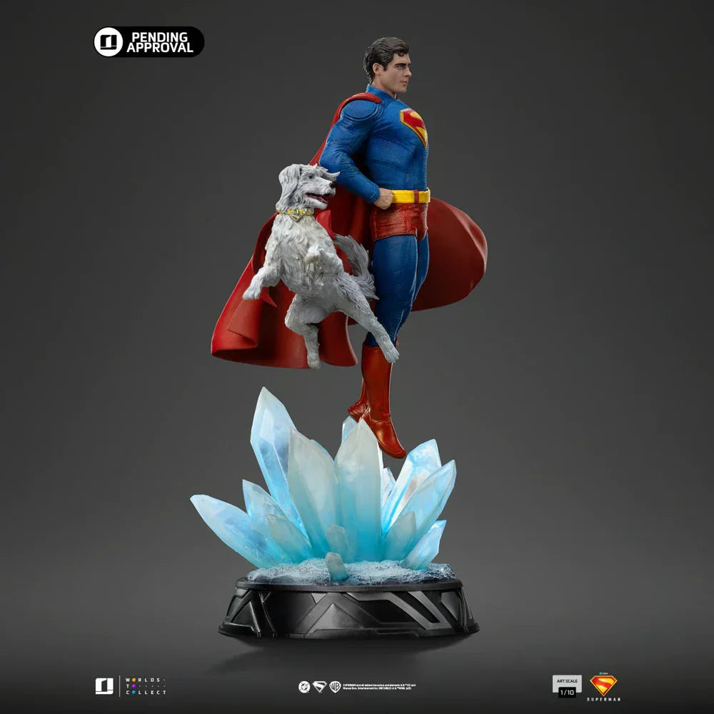 Superman (2025) - Estatua de Superman y Krypto a escala 1:10