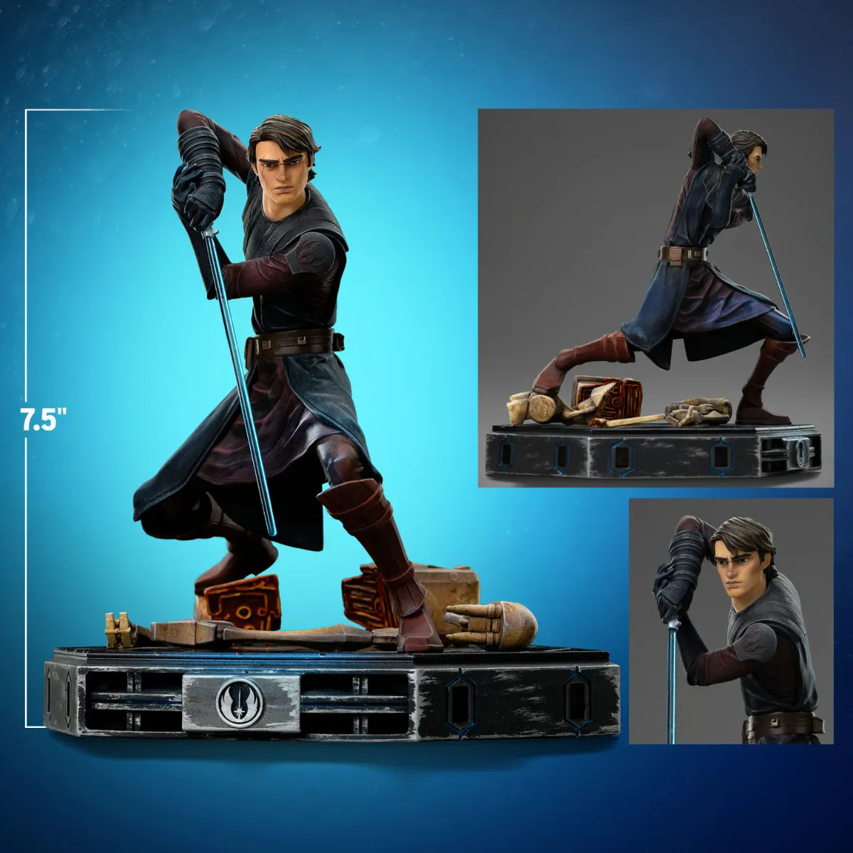 IRO57880 Star Wars: Clone Wars - Anakin Skywalker 1:10 Scale Statue - Iron Studios - Titan Pop Culture