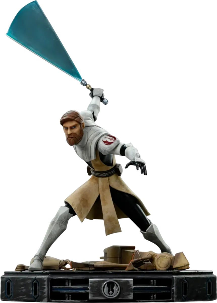 IRO57897 Star Wars: Clone Wars - Obi-Wan Kenobi 1:10 Scale Statue - Iron Studios - Titan Pop Culture