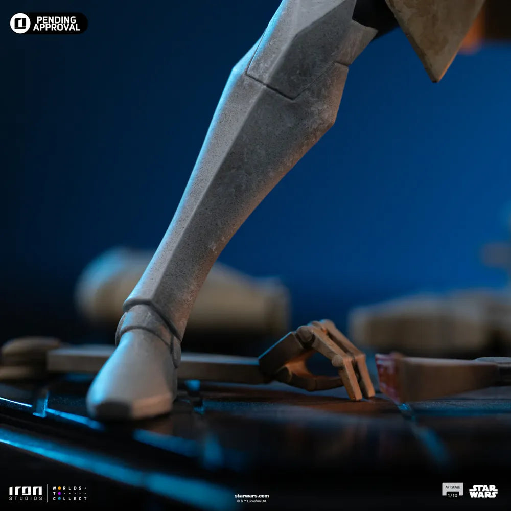 IRO57897 Star Wars: Clone Wars - Obi-Wan Kenobi 1:10 Scale Statue - Iron Studios - Titan Pop Culture