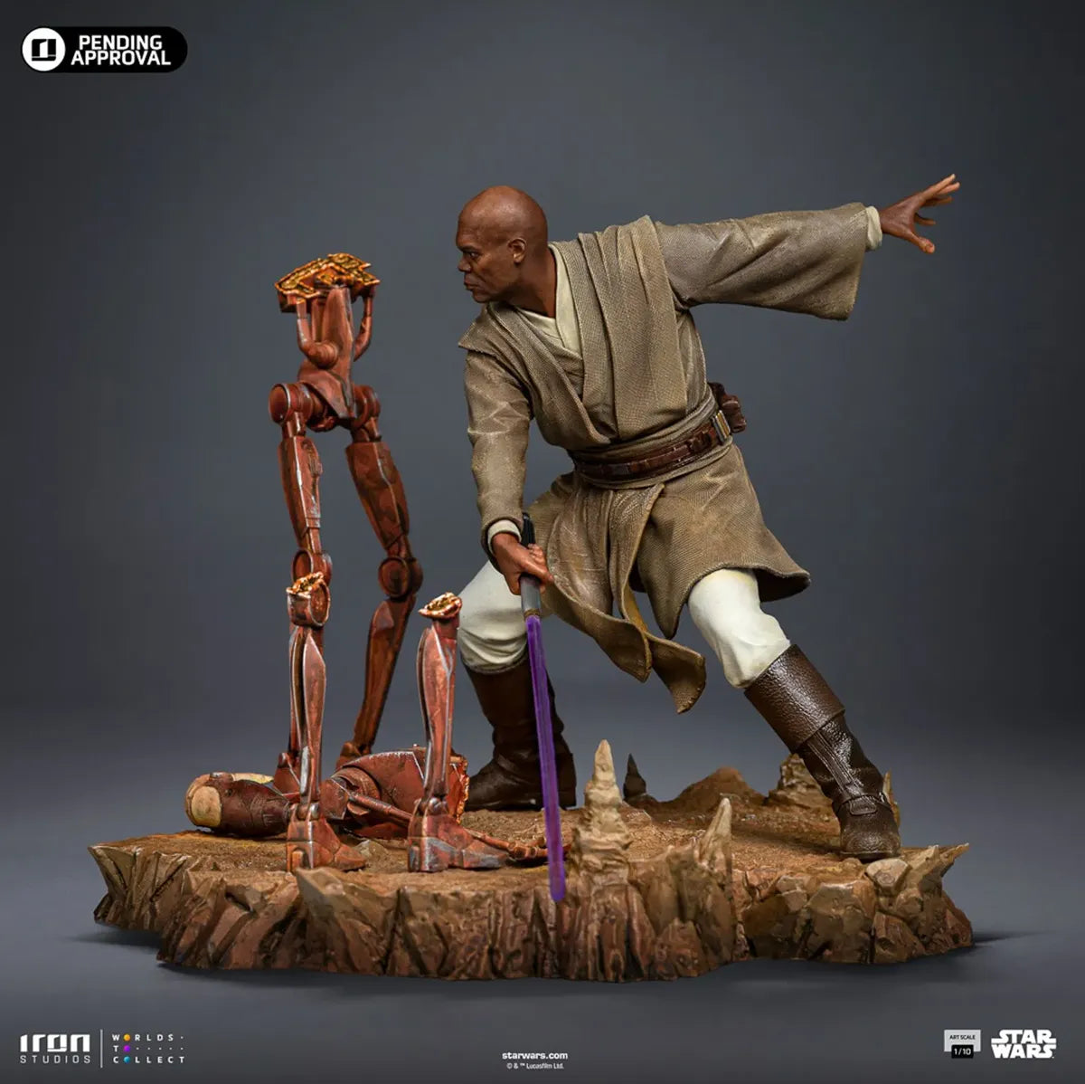 IRO59426 Star Wars: - Mace Windu 1:10 Scale Statue - Iron Studios - Titan Pop Culture