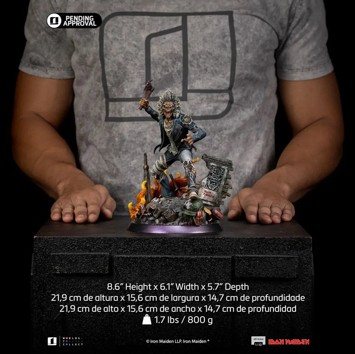 Iron Maiden - Eddie 50th Anniversary 1:10 Scale Statue