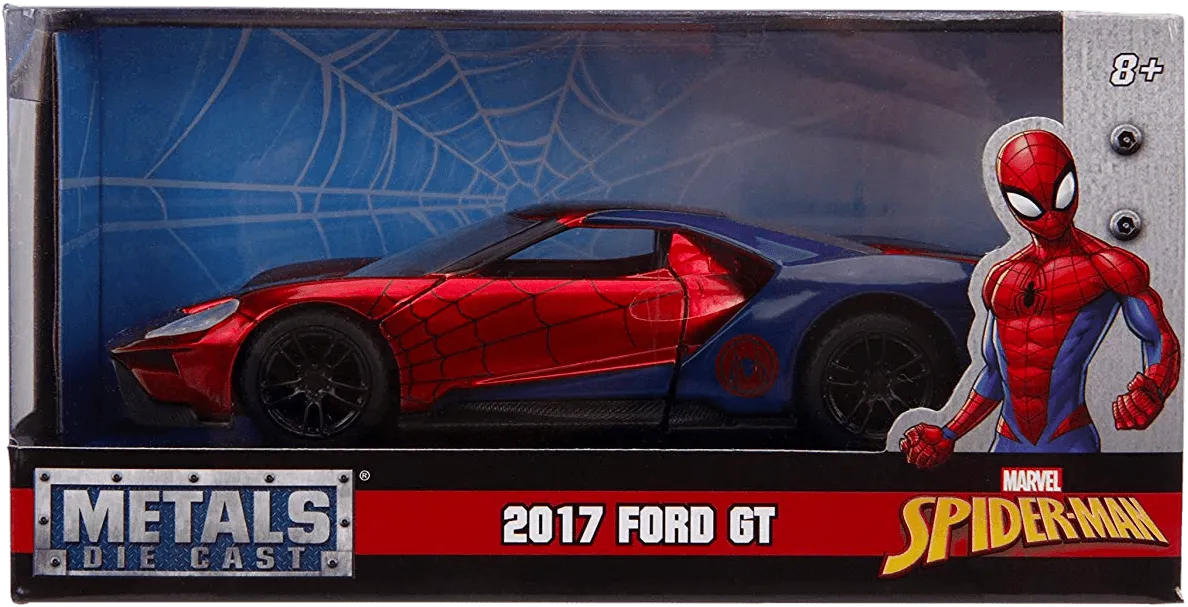 JAD30291 Marvel Comics - Spider-Man 2017 Ford GT 1:32 Hollywood Ride - Jada Toys - Titan Pop Culture