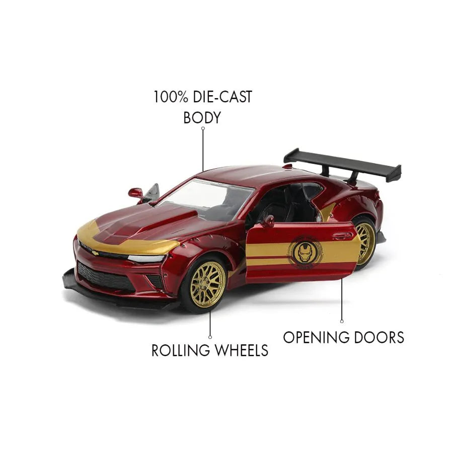 JAD30307 Marvel Comics - 2016 Chevy Camaro Iron Man 1:32 Scale Diecast Vehicle - Jada Toys - Titan Pop Culture