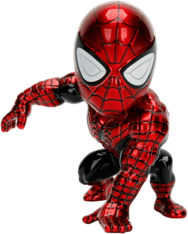 JAD30335 Spider-Man (comics) - Spider-Man Red / Black 4" Metals - Jada Toys - Titan Pop Culture