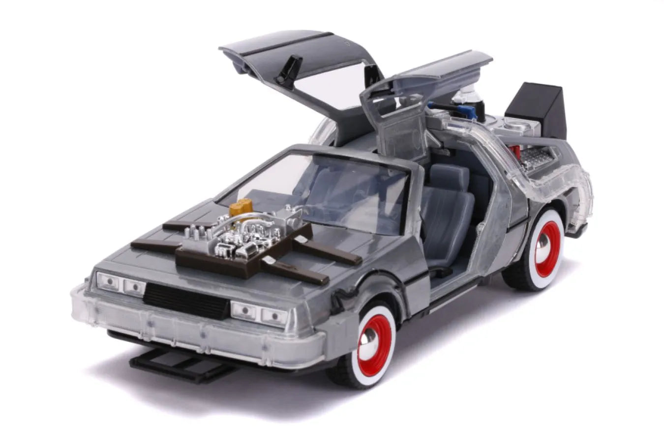 JAD32166 Back to the Future Part III - Time Machine Raw Metal 1:24 Scale Hollywood Ride - Jada Toys - Titan Pop Culture