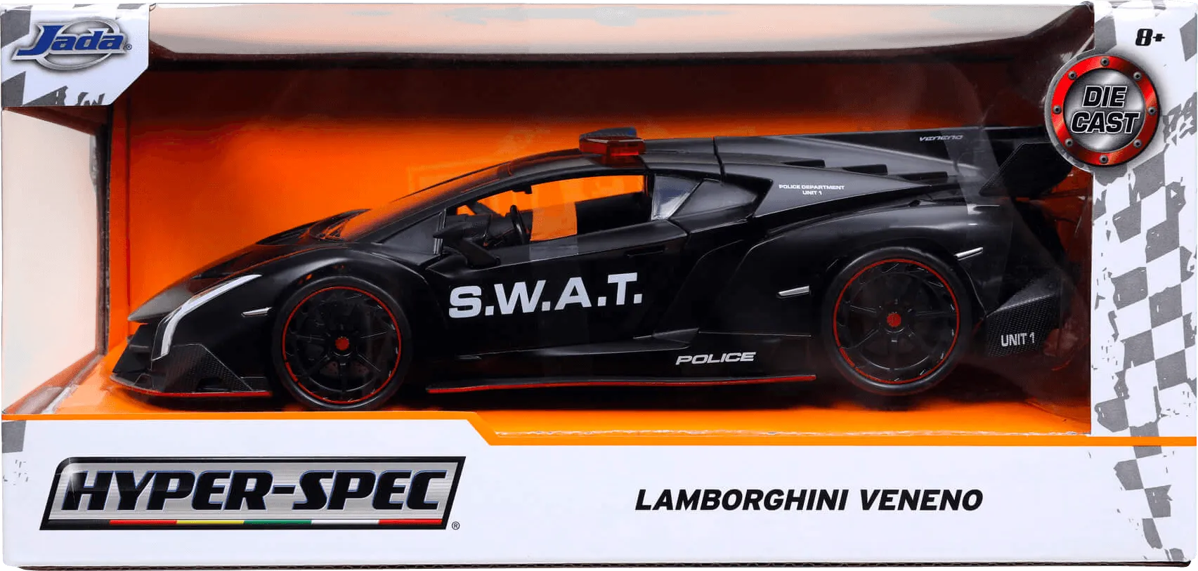 JAD32261 Hyperspec - 2017 Lamborghini Veneno Black 1:24 Scale - Jada Toys - Titan Pop Culture