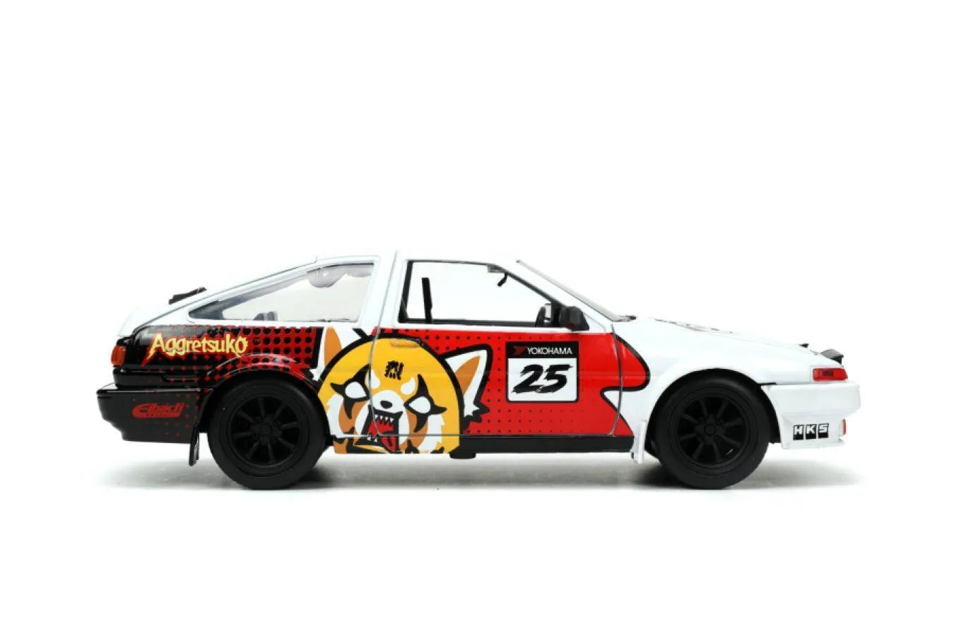 JAD33725 Aggretsuko - Toyota AE86 with Aggretsuko 1:24 Scale Diecast Set - Jada Toys - Titan Pop Culture