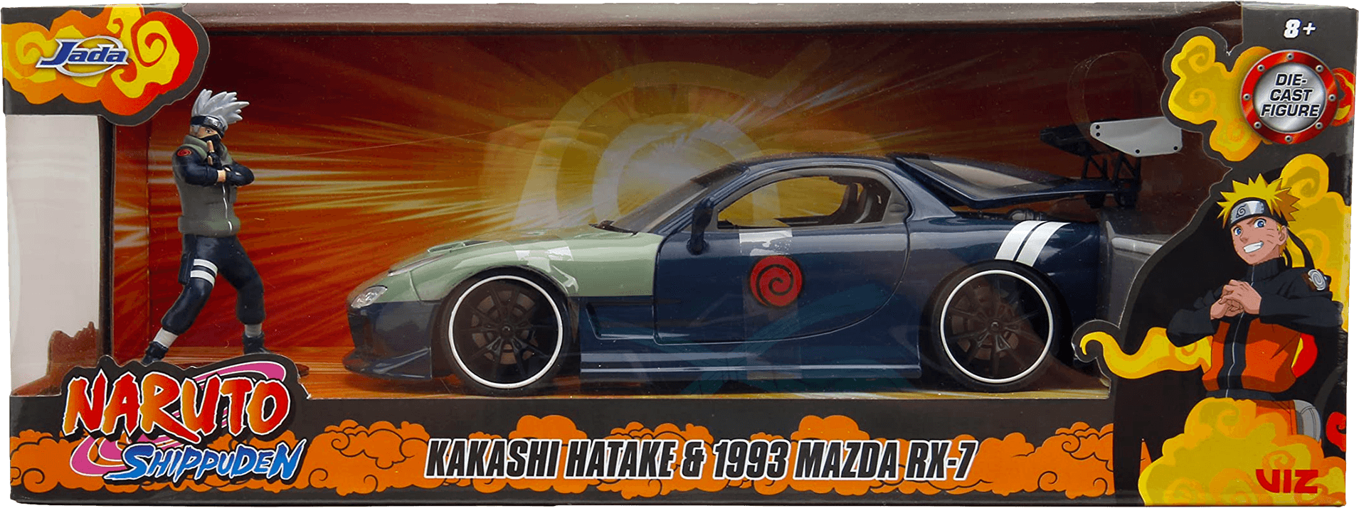 JAD34370 Naruto - Mazda RX-7 With Kakashi Figure 1:24 Scale Vehicle - Jada Toys - Titan Pop Culture