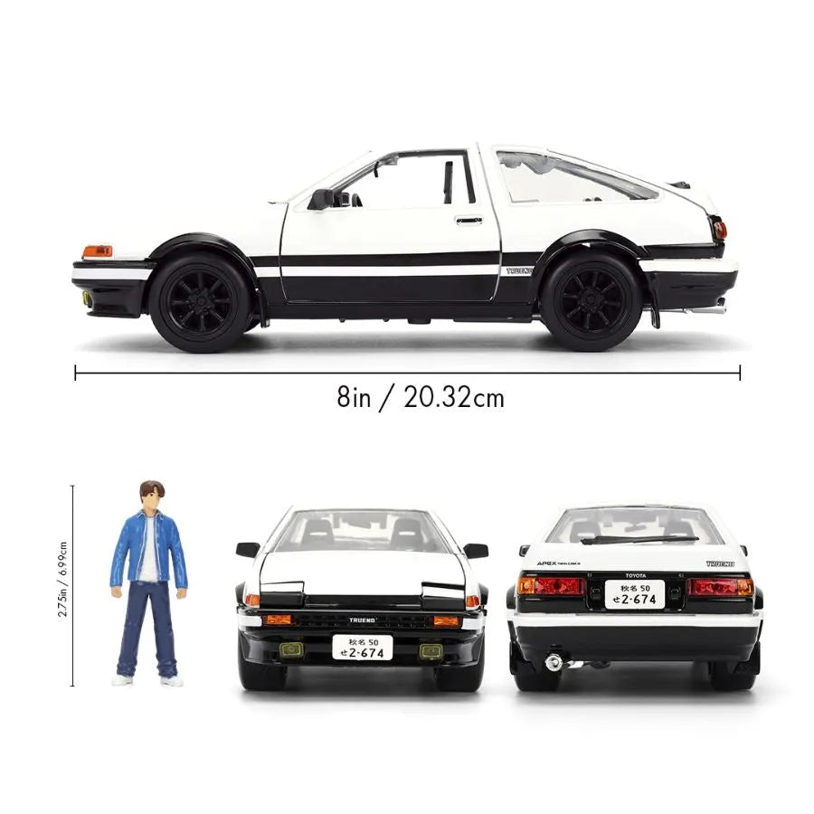 JAD34501 Initial D - 1:24 1986 Toyota Trueno with Takumi - Jada Toys - Titan Pop Culture