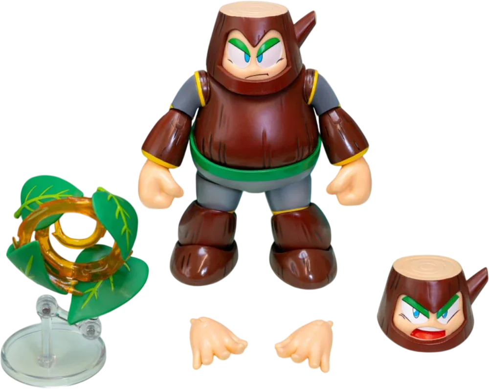 Mega Man - Figura de acción de Wood Man de 4.5"