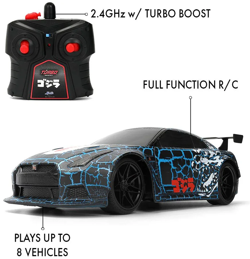 Hollywood Rides - Godzilla 2009 Nissan GT-R (R35) 1:16 Scale Remote Control Car