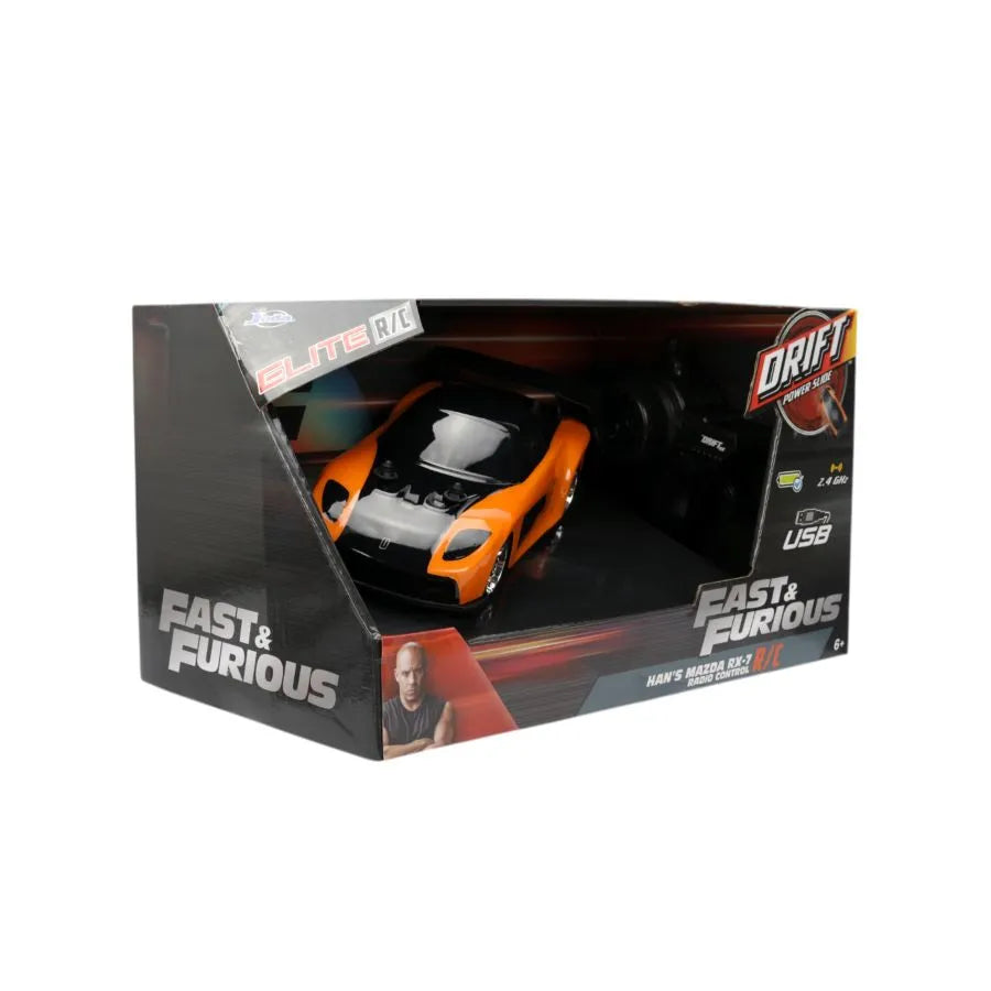 JAD36313 Fast & Furious - Mazda Rx-7 DRIFT 1:24 Remote Control Car - Jada Toys - Titan Pop Culture