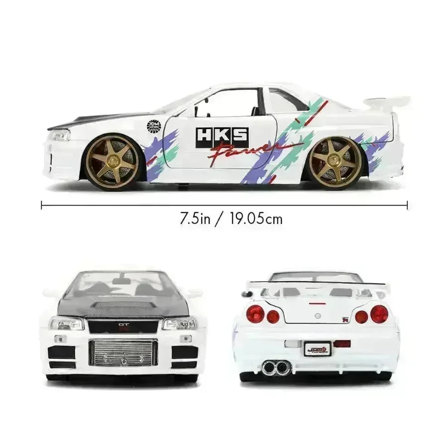 JAD36339 JDM Tuners - 2002 Nissan Skyline GTR R34 1:24 Scale Diecast Vehicle - Jada Toys - Titan Pop Culture