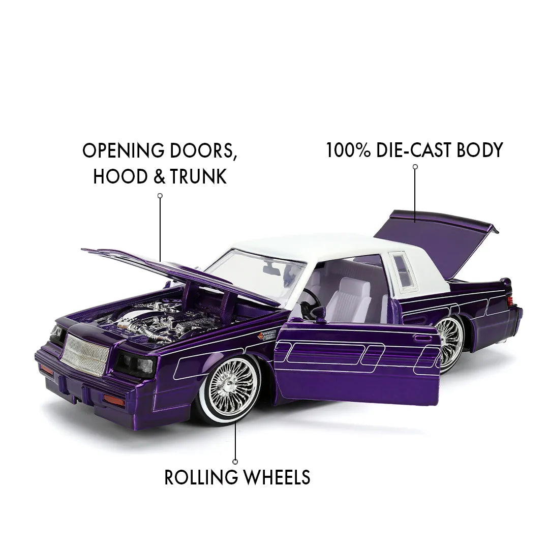 JAD36343 Big Time Muscle - 1987 Buick Grand National 1:24 Scale Diecast Vehicle - Jada Toys - Titan Pop Culture