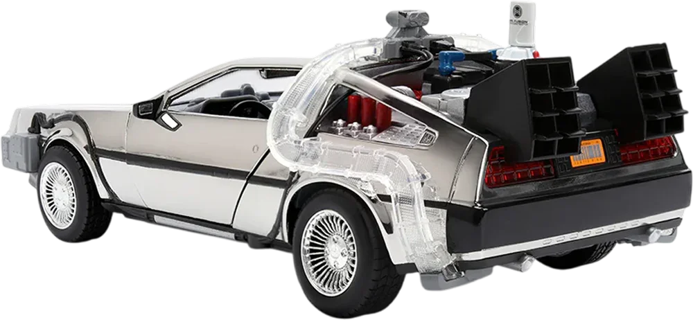 Regreso al futuro - Delorean (Chrome) Vehículo de fundición a escala 1:24