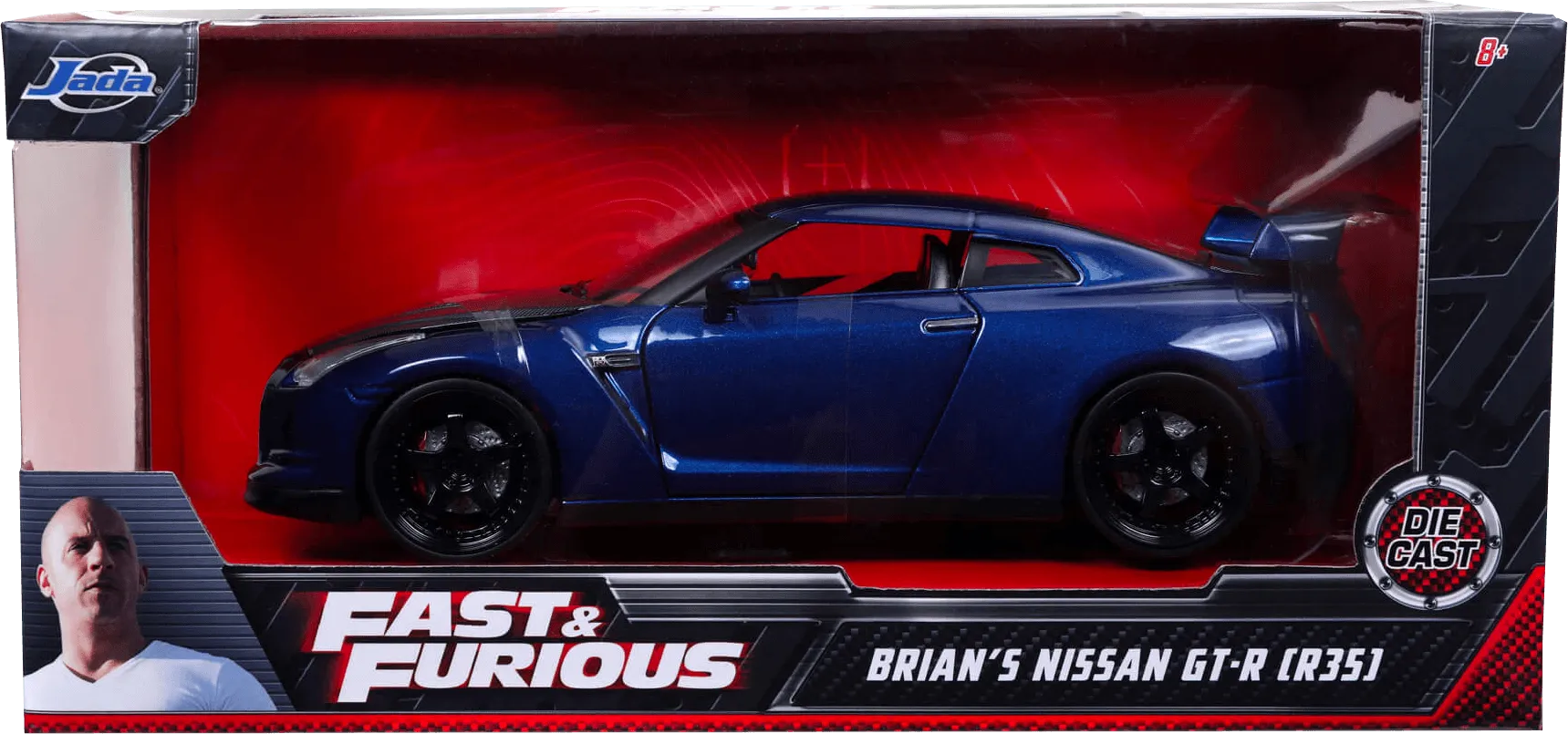 JAD97036 Fast and Furious - Brian's 2009 Nissan GT-R (R35) 1:24 Scale Hollywood Ride - Jada Toys - Titan Pop Culture