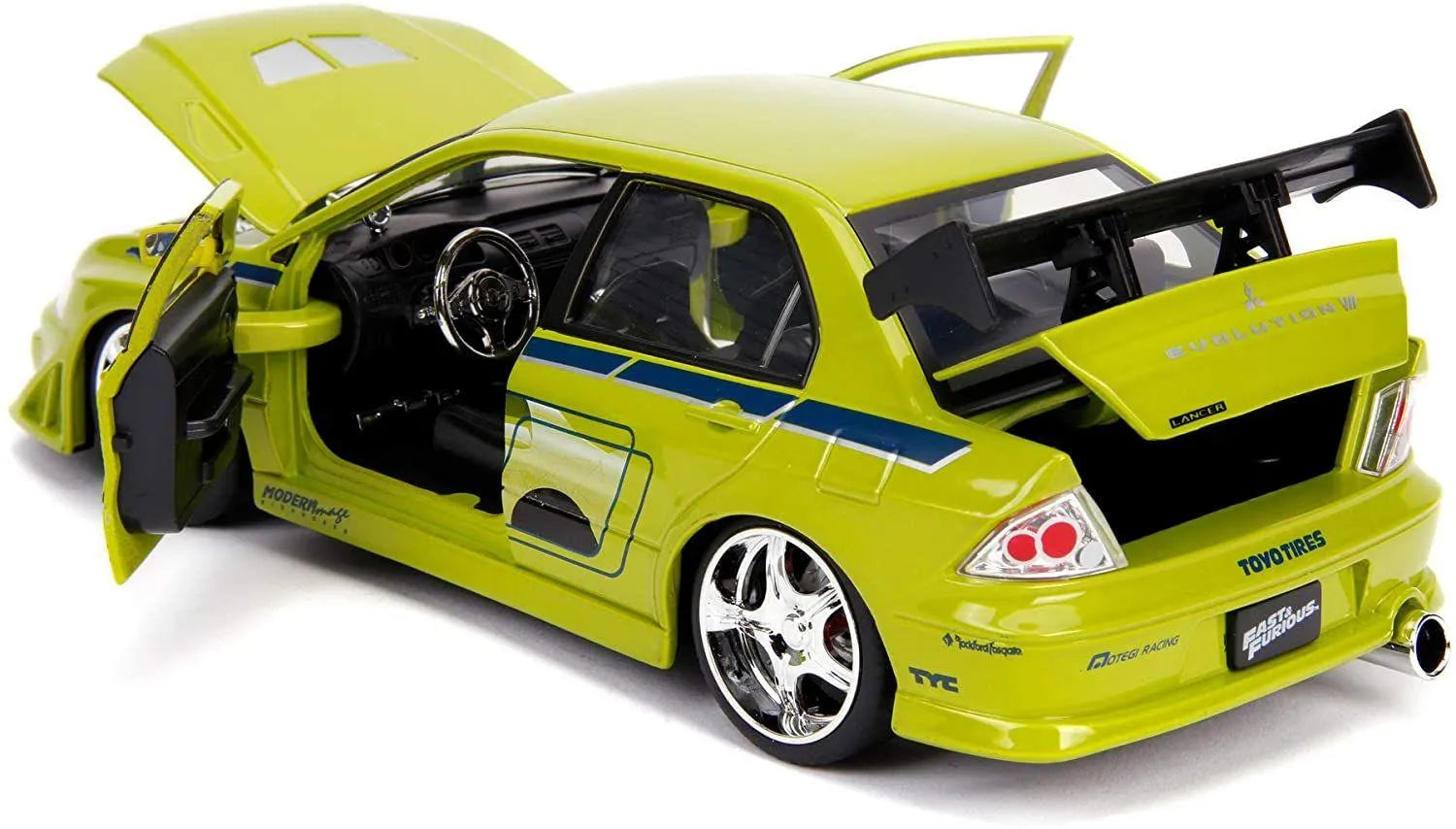JAD99788 Fast and Furious - Brian's 2002 Mitsubishi Lancer Evolution VII 1:24 Scale Hollywood Ride - Jada Toys - Titan Pop Culture