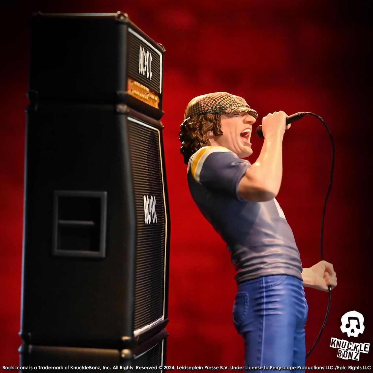 KNUACDCBRIAN100 AC/DC - Brian Johnson "Limited Edition" Rock Iconz Statue - KnuckleBonz - Titan Pop Culture