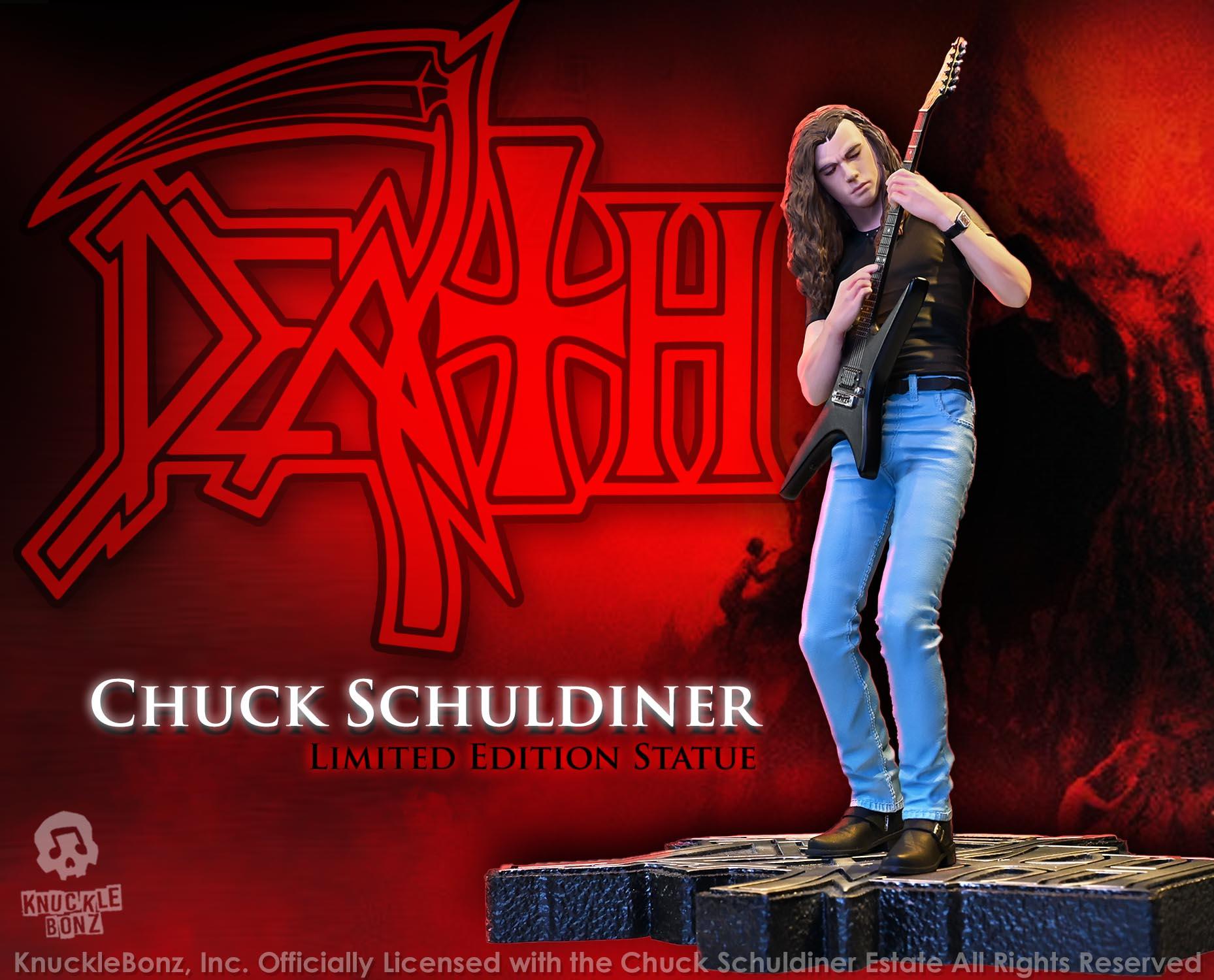 KNUDEATHCS100 Death - Chuck Schuldiner Rock Iconz Statue - KnuckleBonz - Titan Pop Culture