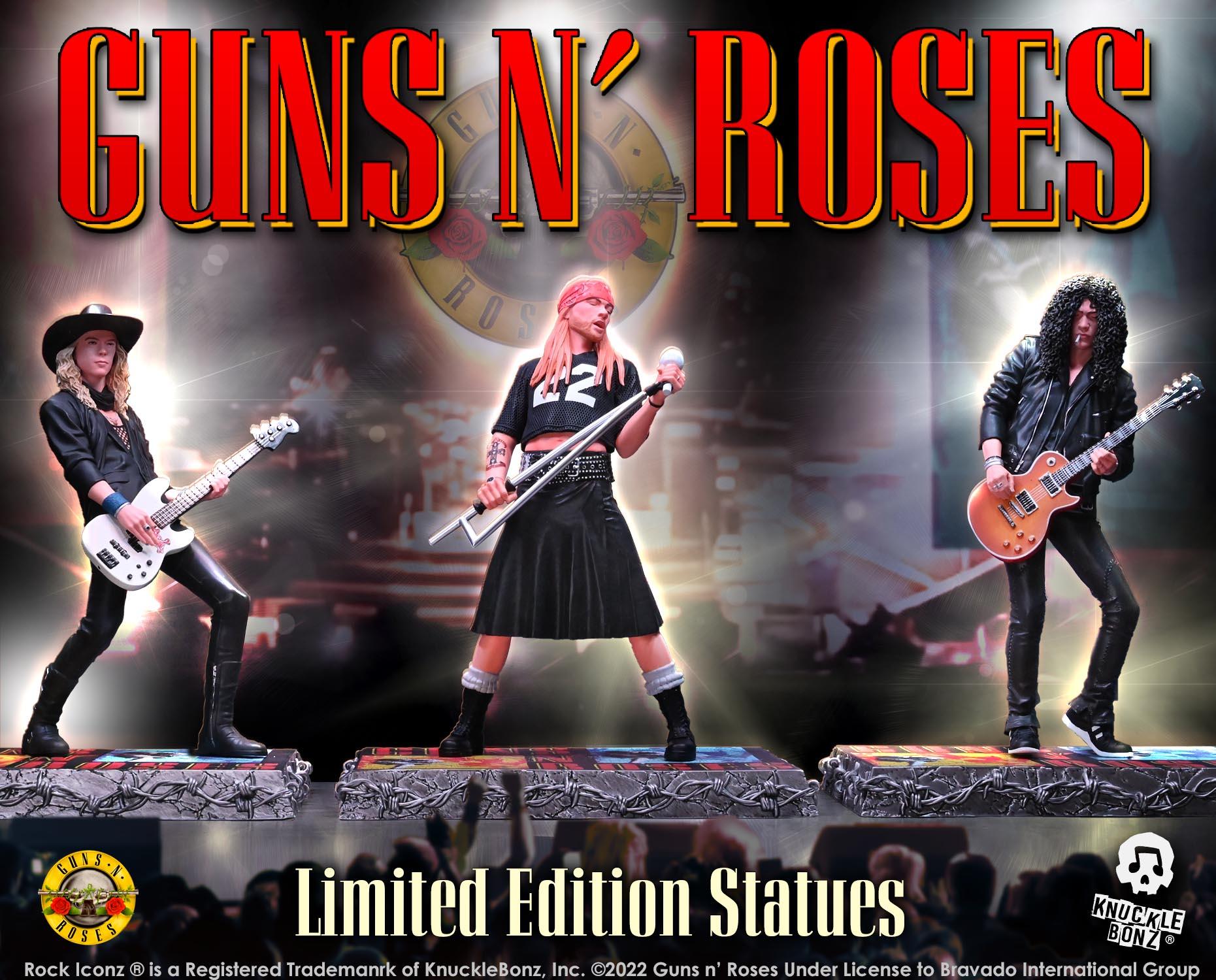 KNUGNR200 Guns N’ Roses II Rock Iconz (Set of 3) - KnuckleBonz - Titan Pop Culture