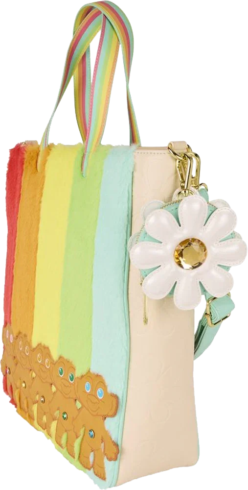 Good Luck Trolls - Trolls with Faux Fur Tote Bag & Detachable Coin Bag