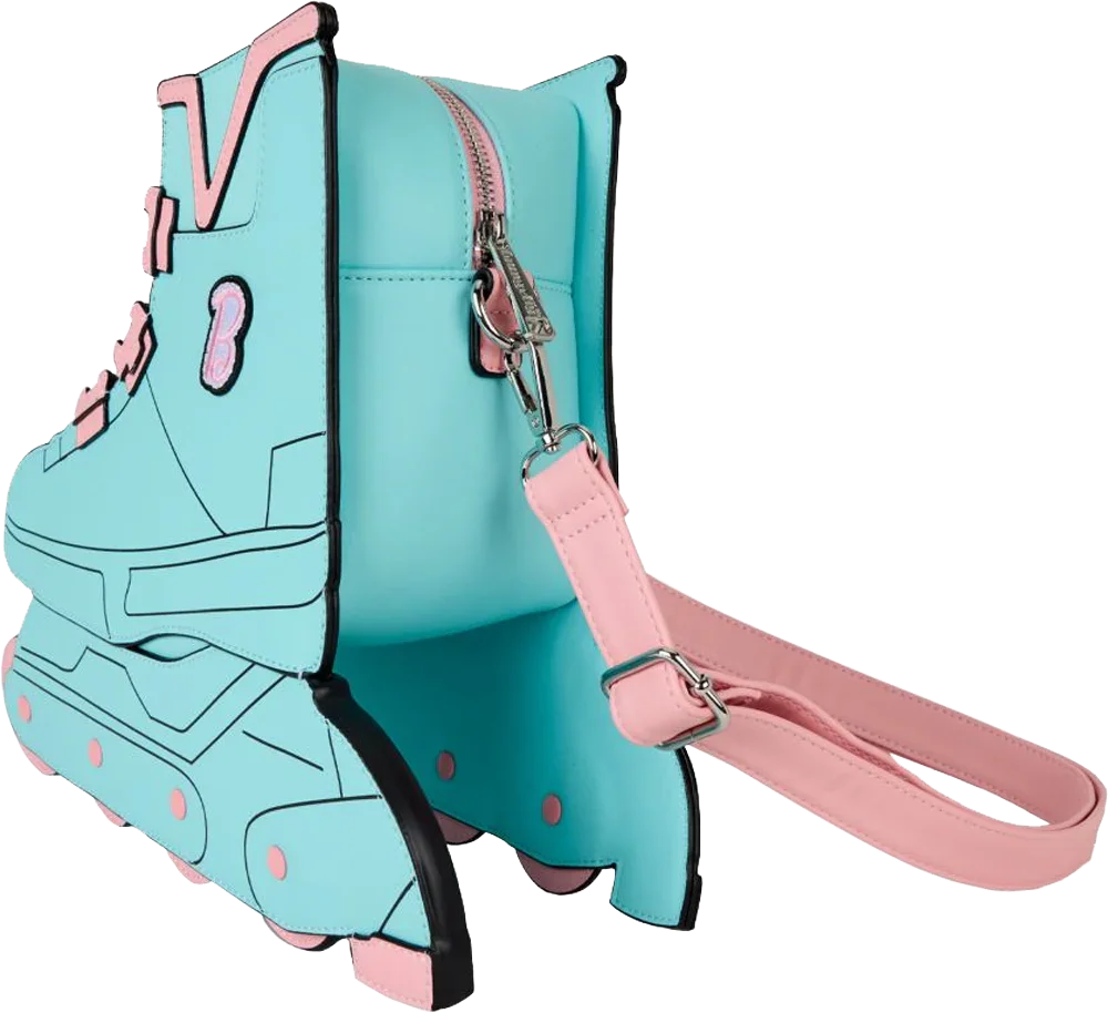 Barbie - Classic Barbie Figural Skate Crossbody Bag with Moving Wheels