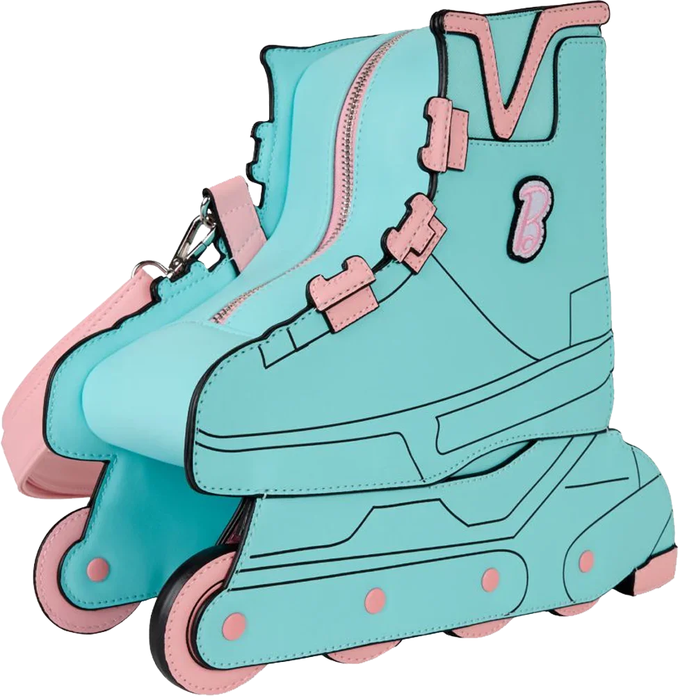 Barbie - Classic Barbie Figural Skate Crossbody Bag with Moving Wheels