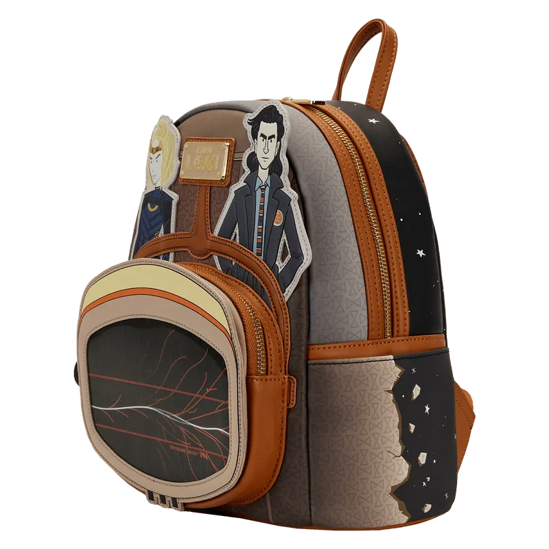 LOUMVBK0321 Loki (TV) - TVA Lenticular Multiverse Mini Backpack - Loungefly - Titan Pop Culture