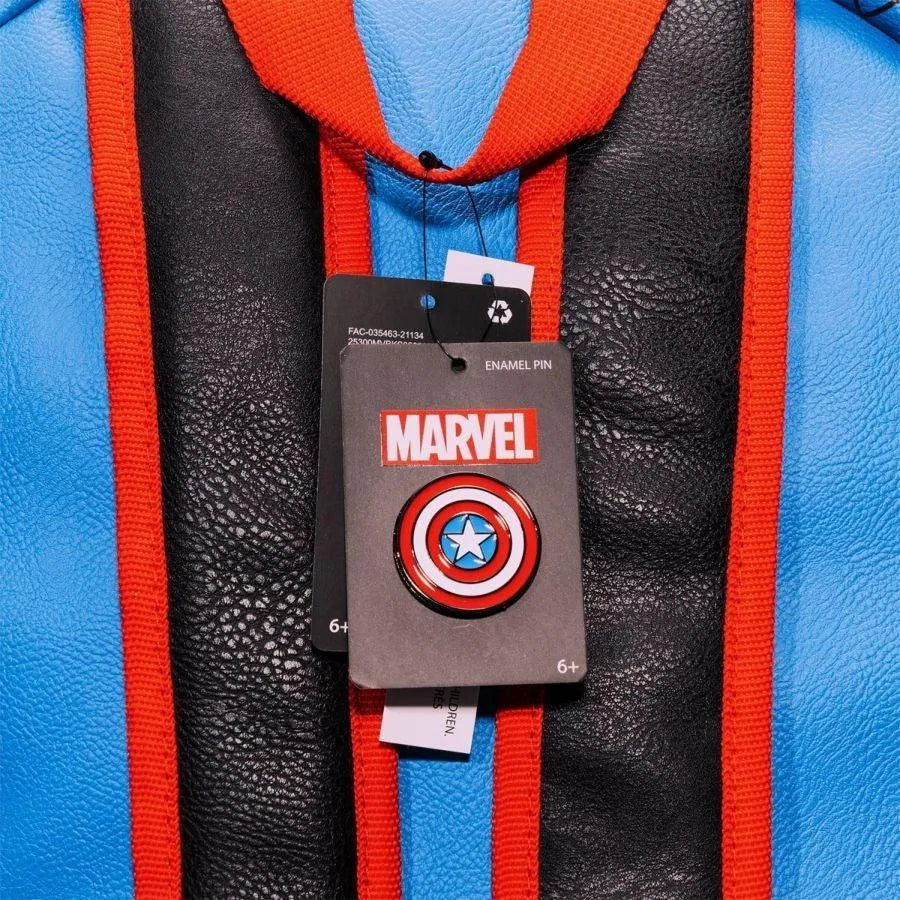 LOUMVBKS0002 Captain America - Costume Mini Backpack with Pin - Loungefly - Titan Pop Culture