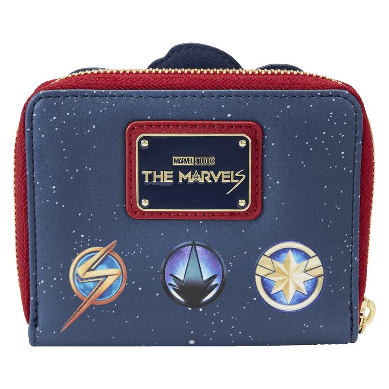 LOUMVWA0194 The Marvels (2023) - Group Symbol Glow Zip Around Wallet - Loungefly - Titan Pop Culture