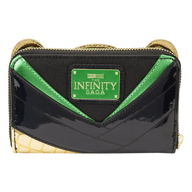LOUMVWA0198 Marvel Comics - Loki Metallic Zip Around Wallet - Loungefly - Titan Pop Culture