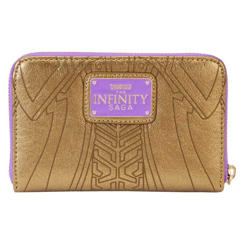 LOUMVWA0208 Marvel Comics - Thanos Gauntlet Metallic Zip Around Wallet - Loungefly - Titan Pop Culture