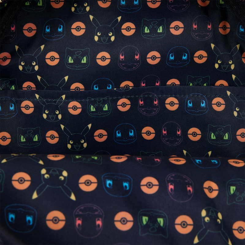 Pokémon - Mini mochila con estampado completo de mezclilla sintética