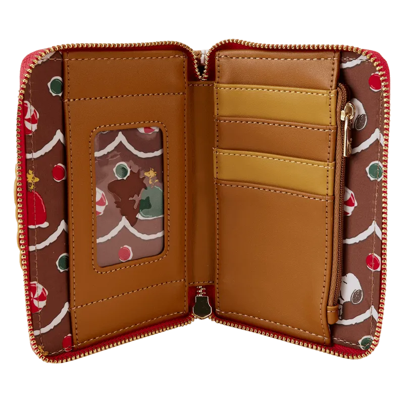 LOUPNWA0021 Peanuts - Snoopy Gingerbread Wreath Scented Zip Around Wallet - Loungefly - Titan Pop Culture