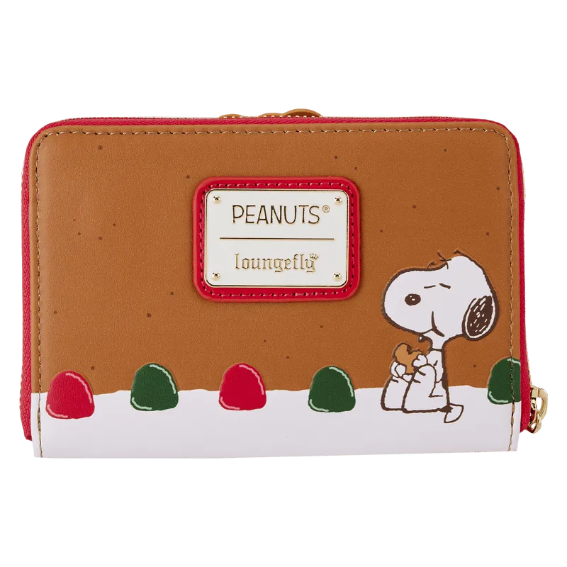 LOUPNWA0021 Peanuts - Snoopy Gingerbread Wreath Scented Zip Around Wallet - Loungefly - Titan Pop Culture