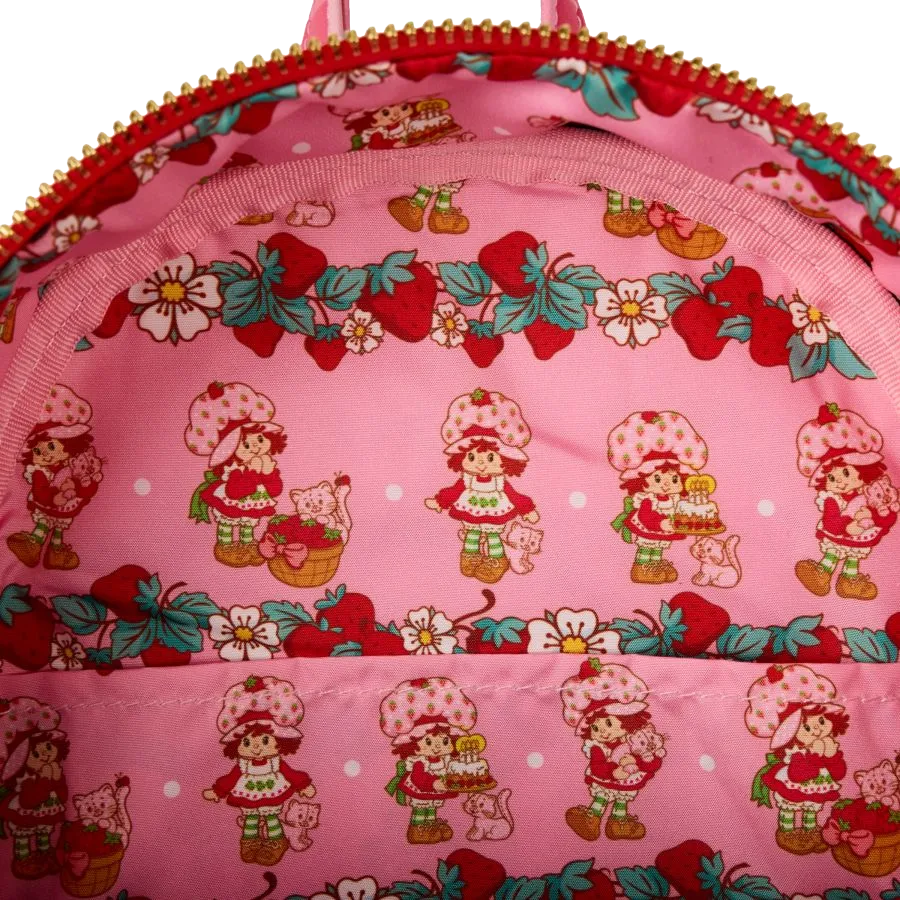 LOUSBSBK0010 Strawberry Shortcake - Faux Denim Mini Backpack - Loungefly - Titan Pop Culture