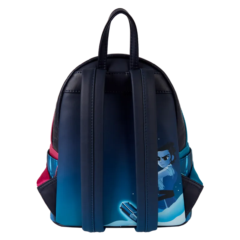 LOUSTBK0446 Star Wars: The Force Awakens - Rey & Kylo Ren Light Up Mini Backpack - Loungefly - Titan Pop Culture