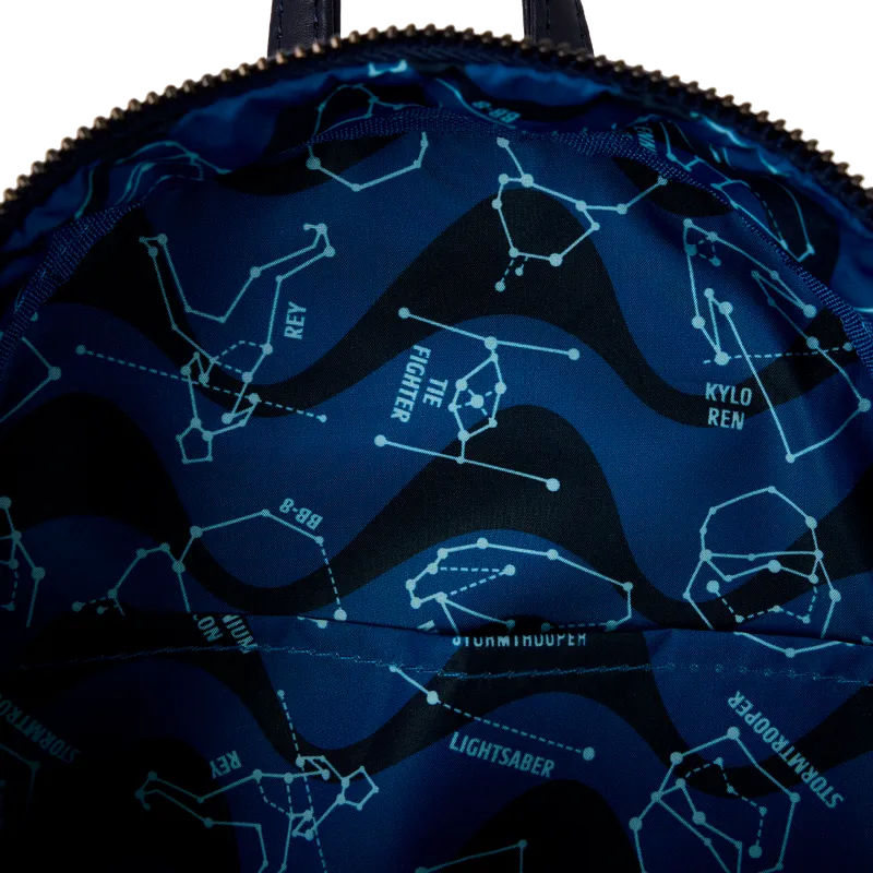 LOUSTBK0446 Star Wars: The Force Awakens - Rey & Kylo Ren Light Up Mini Backpack - Loungefly - Titan Pop Culture