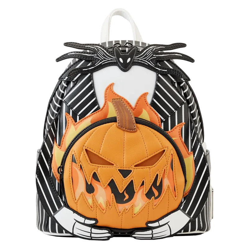 LOUWDBK3279 The Nightmare Before Christmas - Jack Pumpkin Glow Head Mini Backpack - Loungefly - Titan Pop Culture
