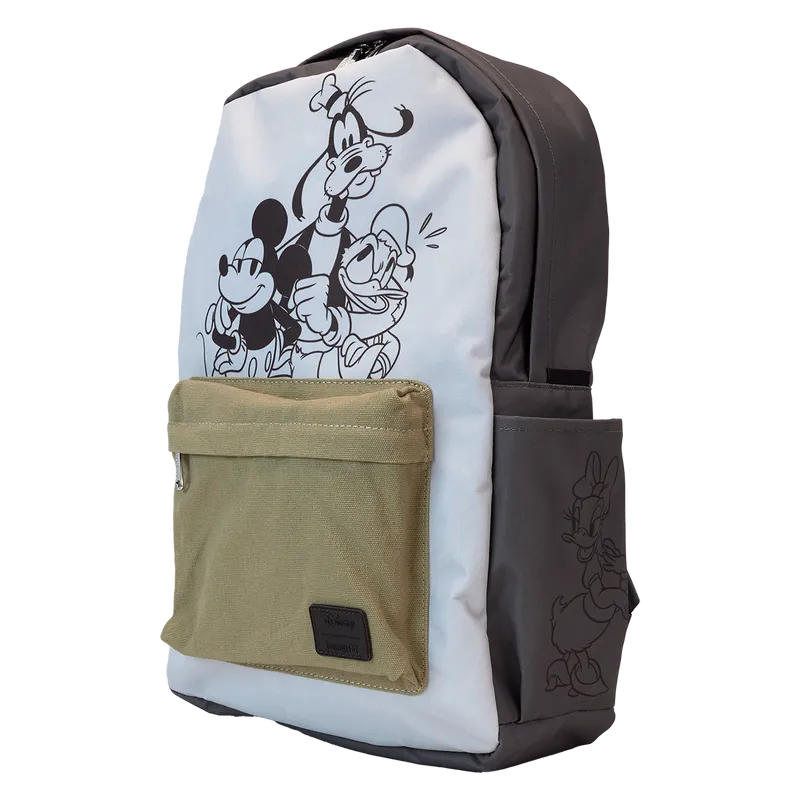 LOUWDBK3904 Mickey & Friends - Canvas & Nylon Full-Size Backpack - Loungefly - Titan Pop Culture